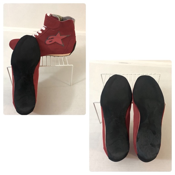 Alpinestars Y2K Red Vintage Suede Racing Boots/EUC - Picture 16 of 17